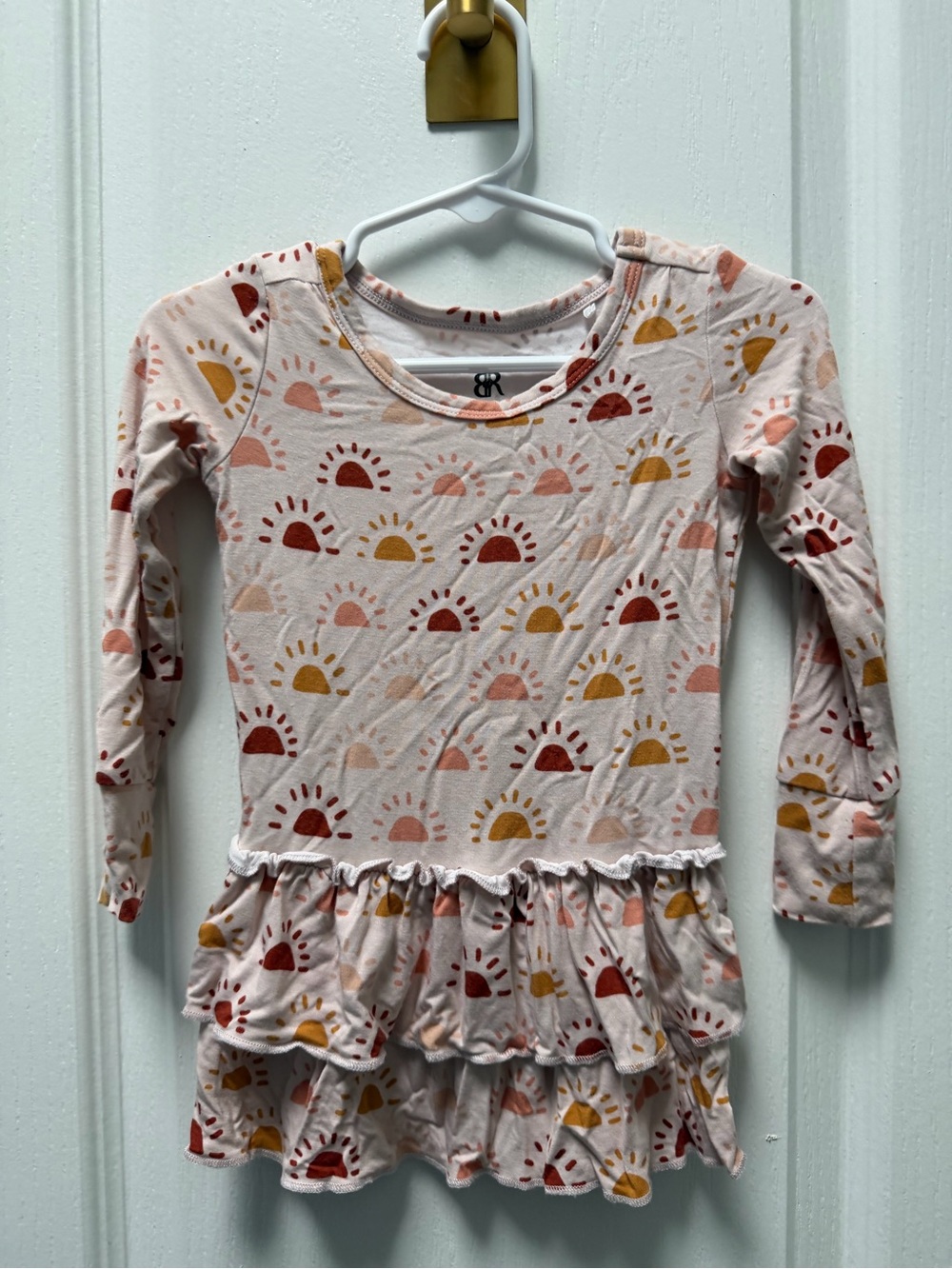 Bums and Roses Ruffle Dress & Ribbed Tights Set - Rise Above - Picture 3 of 3